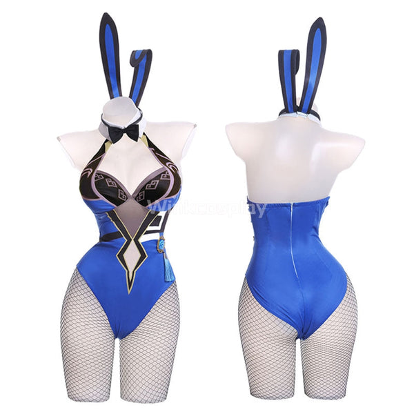 Genshin Impact Yelan Bunny Girl Cosplay Costume