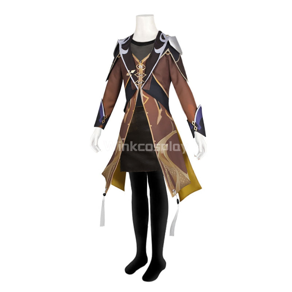 Genshin Impact Zhongli Female Cosplay Costume – Winkcosplay