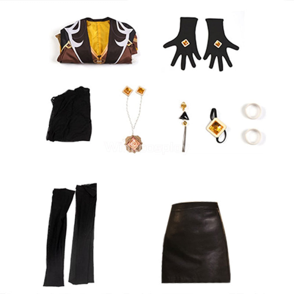 Genshin Impact Zhongli Female Cosplay Costume