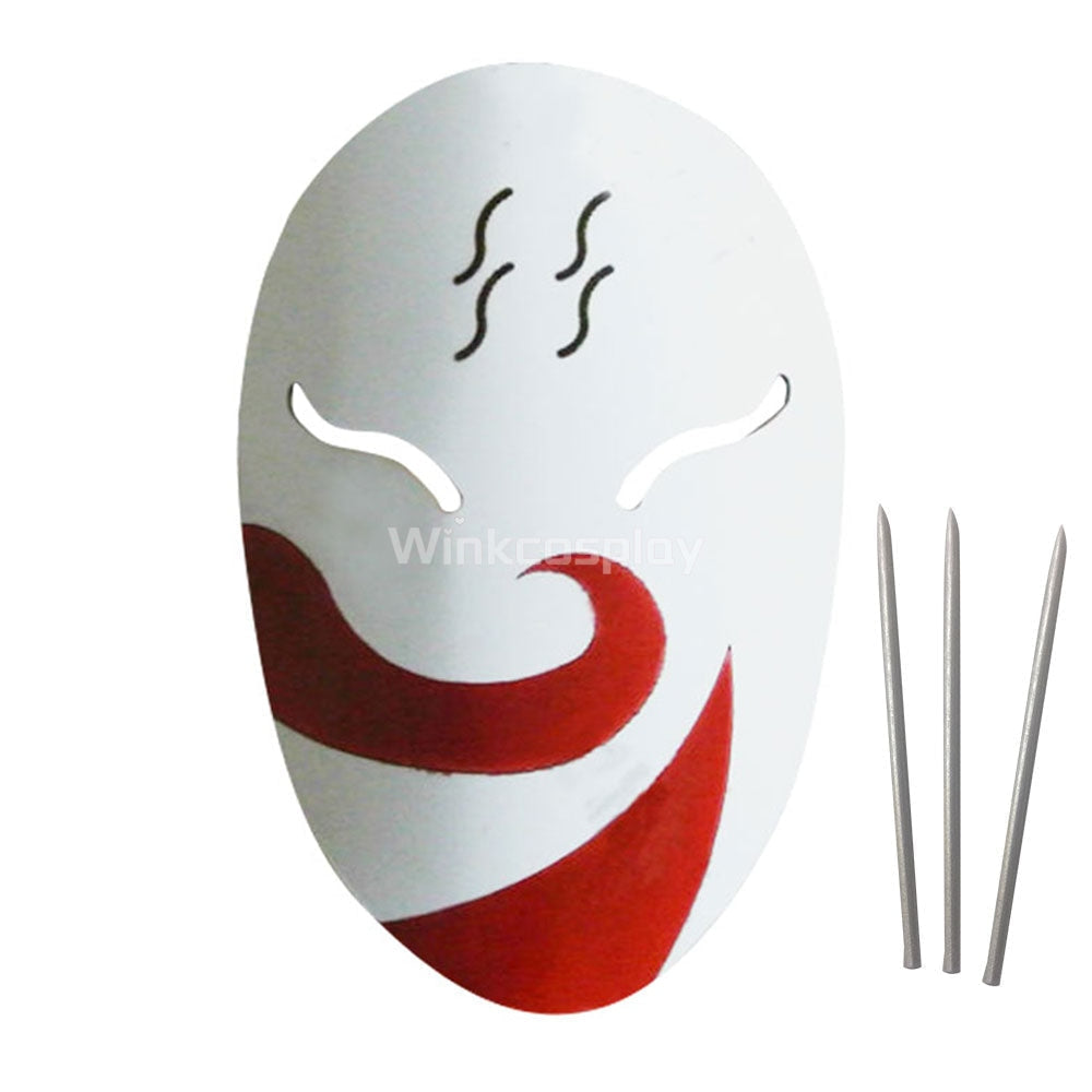 Haku from Naruto Halloween Mask and 3 Needles Cosplay Accessory Prop - Winkcosplay