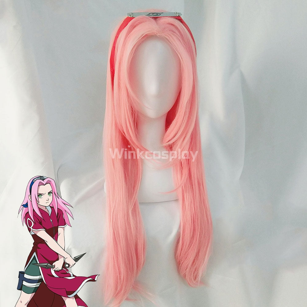 Haruno Sakura from Naruto Halloween Pink Cosplay Wig