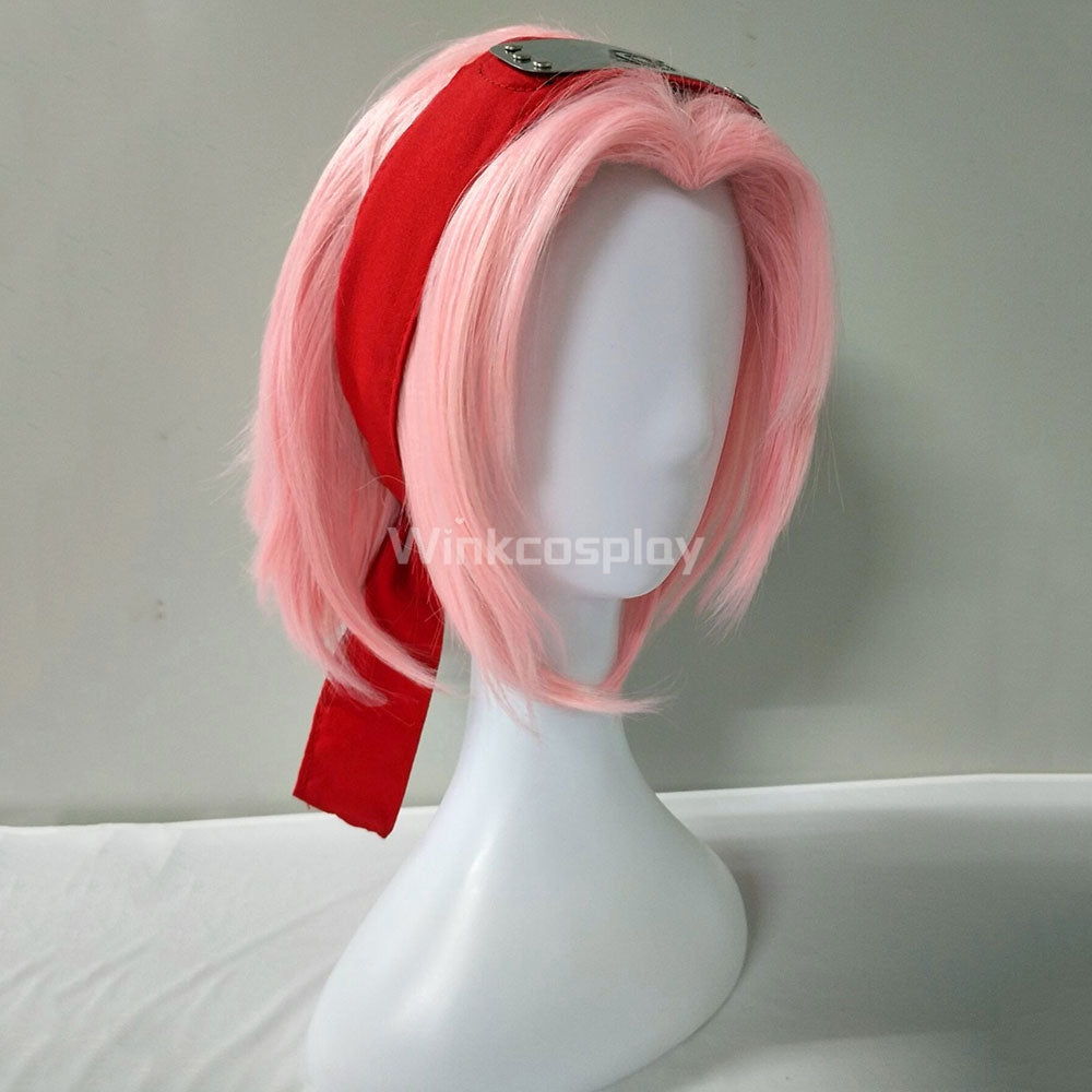 Haruno Sakura from Naruto Pink Short Cosplay Wig