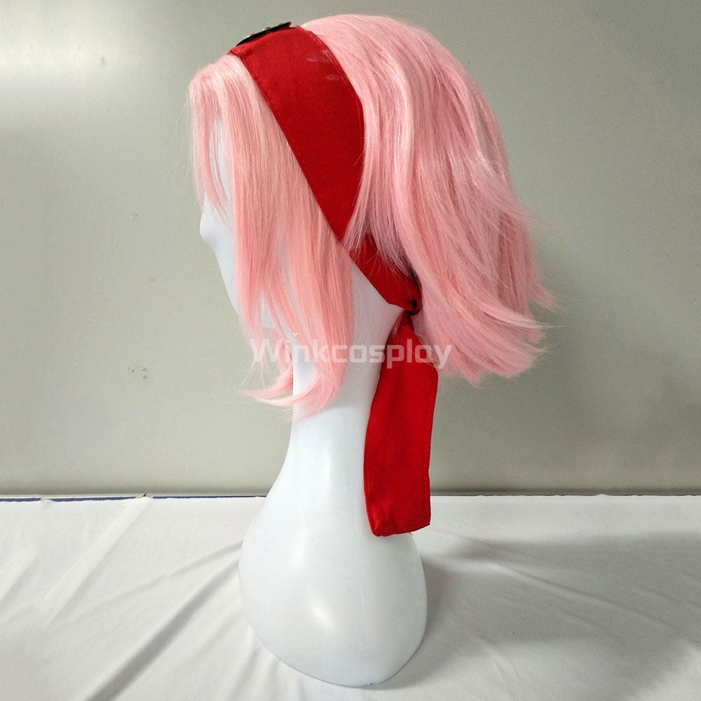 Haruno Sakura from Naruto Pink Short Cosplay Wig