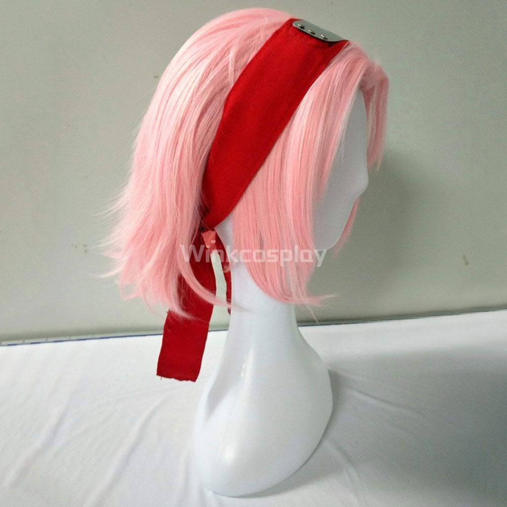 Haruno Sakura from Naruto Pink Short Cosplay Wig