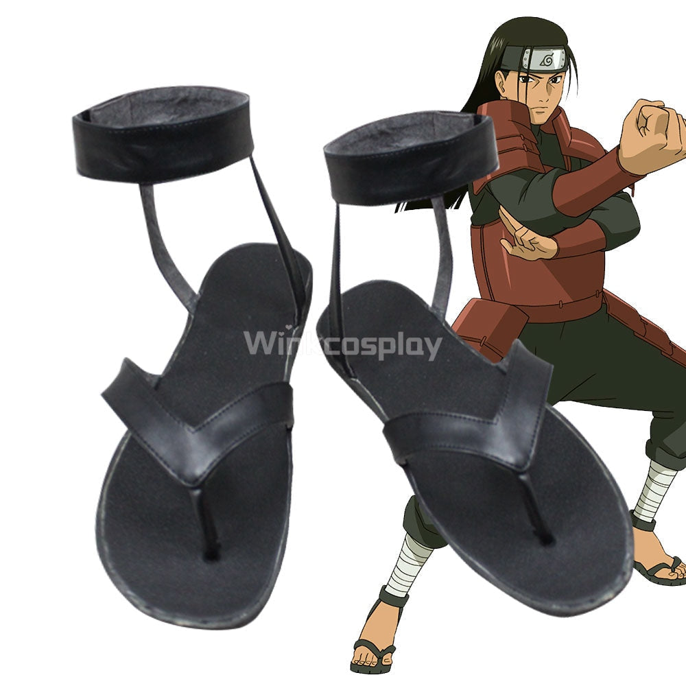 Hashirama Senju from Naruto Halloween Black Cosplay Shoes - Winkcosplay