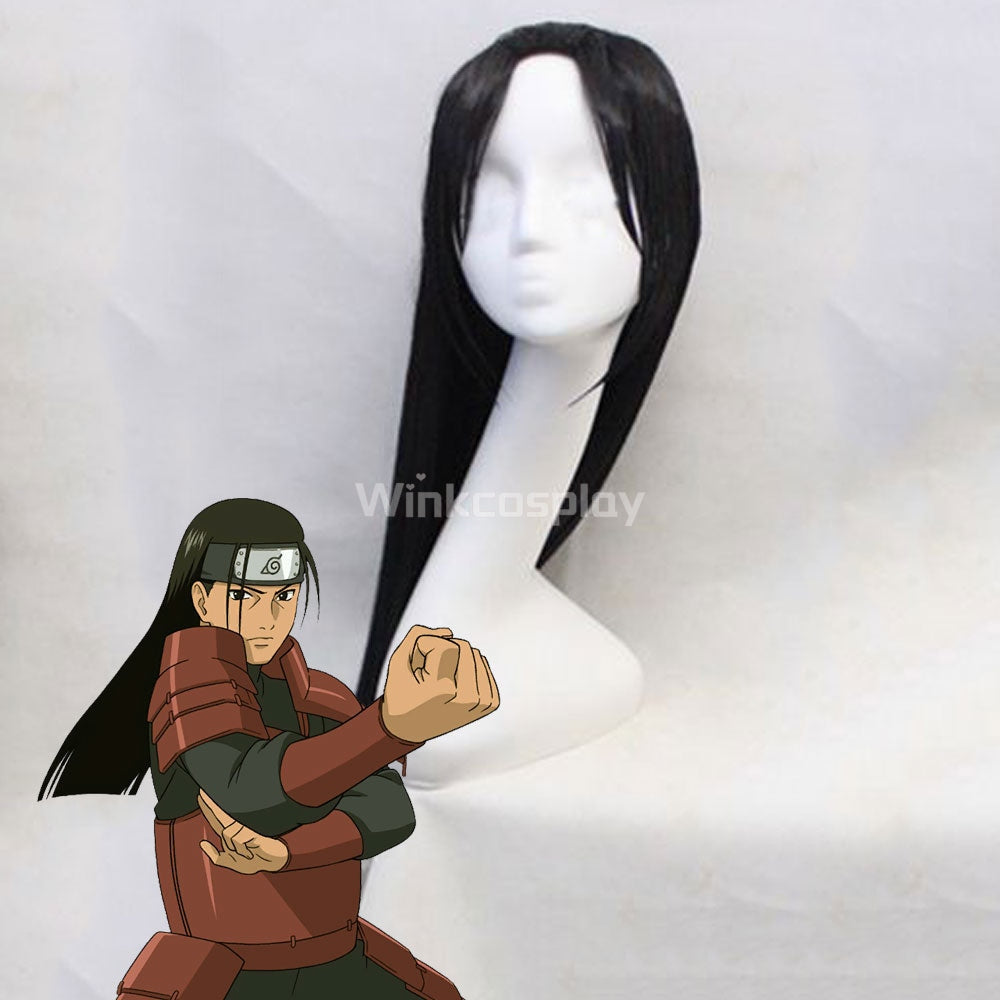Hashirama Senju from Naruto Halloween Black Cosplay Wig - Winkcosplay