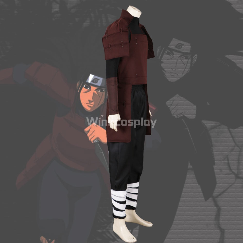 Hashirama Senju from Naruto Halloween Black Kimono Cosplay Costume