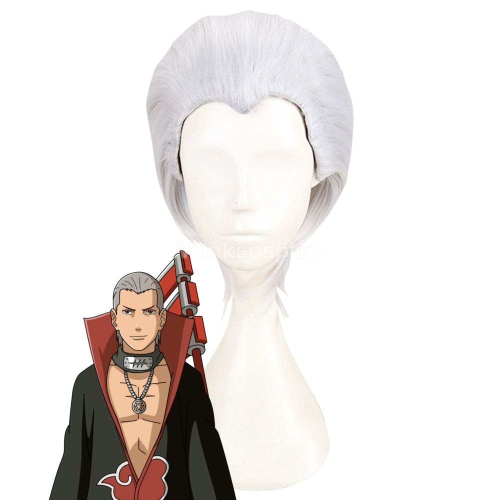Hidan from Naruto Halloween Silver Grey Cosplay Wig - Winkcosplay