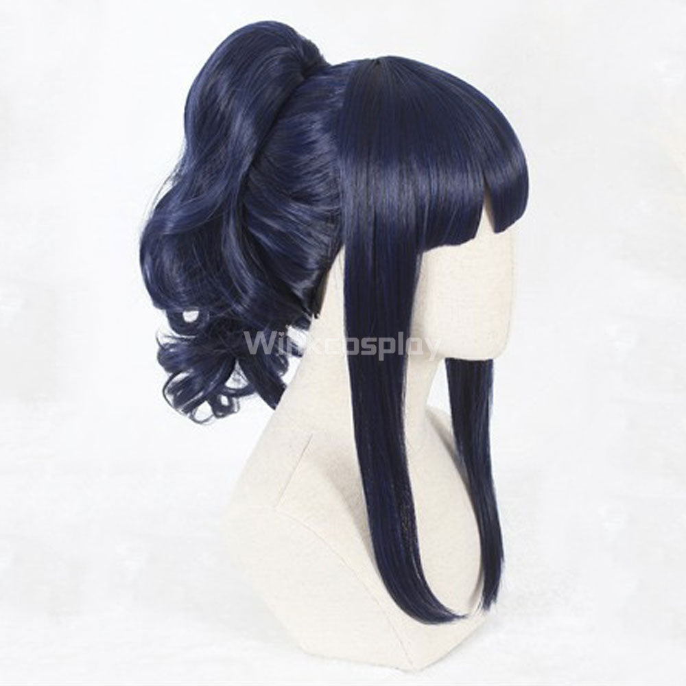Hinata Hyuga Wedding Dress from Naruto Halloween Blue Cosplay Wig
