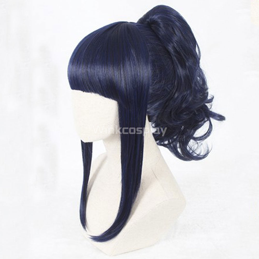 Hinata Hyuga Wedding Dress from Naruto Halloween Blue Cosplay Wig