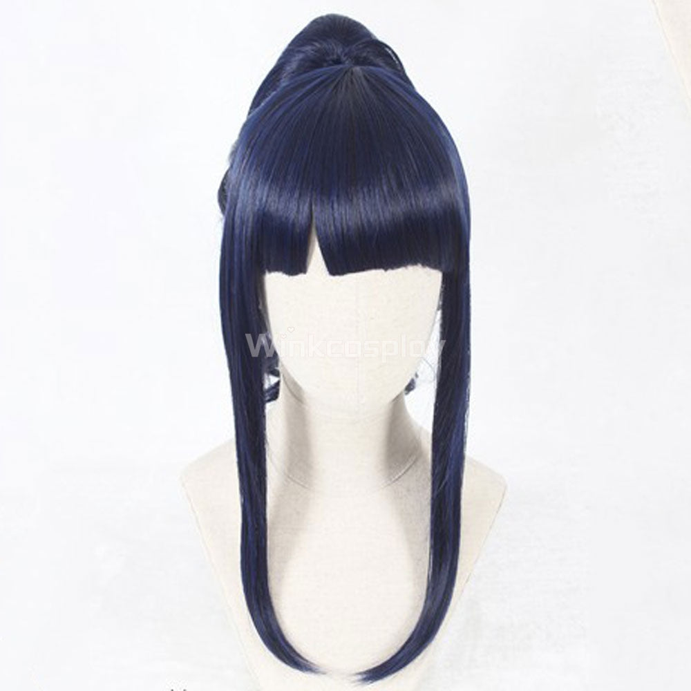 Hinata Hyuga Wedding Dress from Naruto Halloween Blue Cosplay Wig