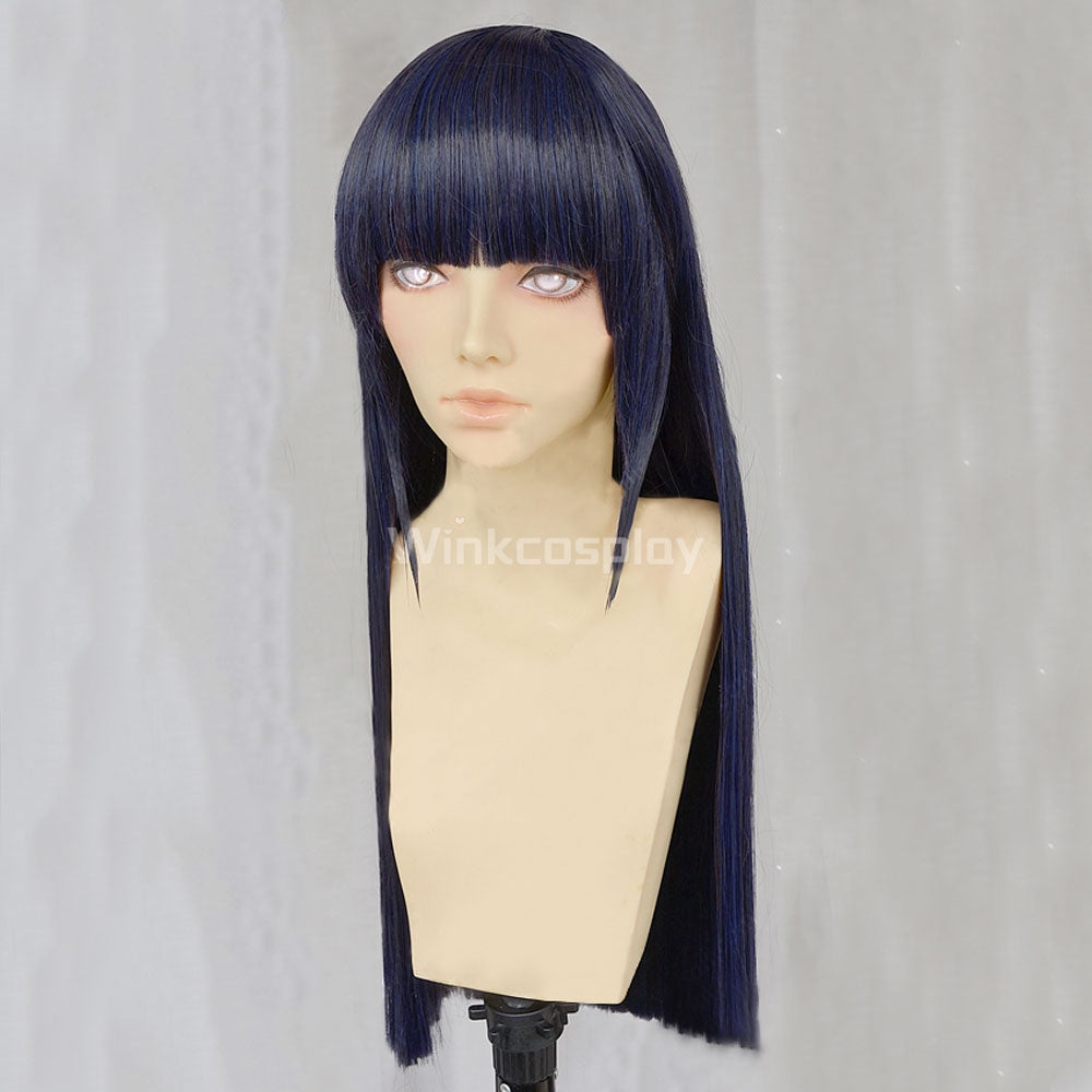 Hinata Hyuga from Naruto Halloween Blue Cosplay Wig