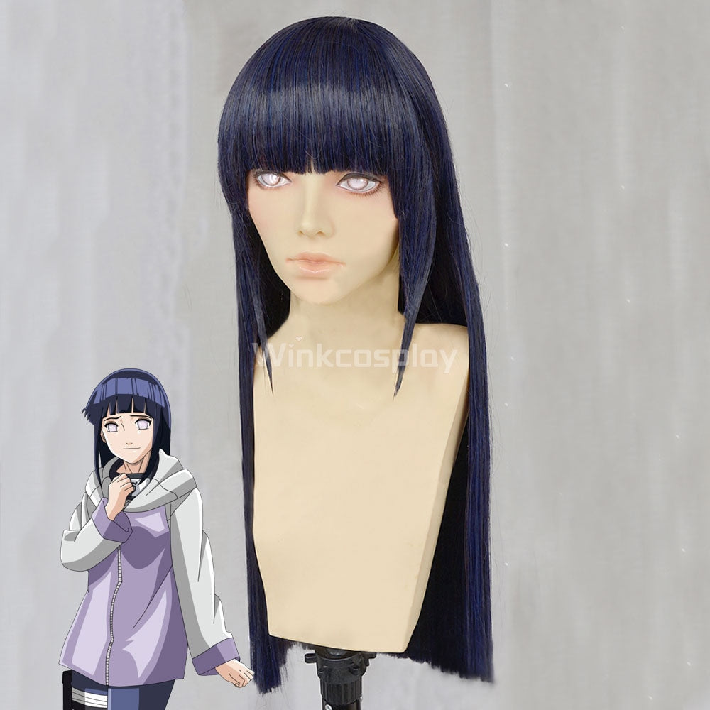 Hinata Hyuga from Naruto Halloween Blue Cosplay Wig