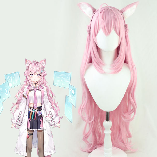 Hololive Virtual YouTuber Hakui Koyori Pink Cosplay Wig