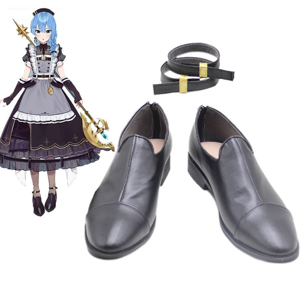 Hololive Virtual YouTuber Hoshimachi Suisei Battle Maid Suisei Cosplay Shoes