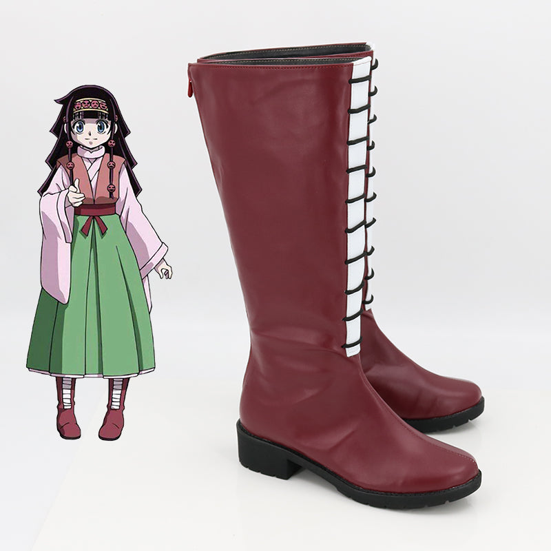 Hunter X Hunter Alluka Zoldyck Red Shoes Cosplay Boots