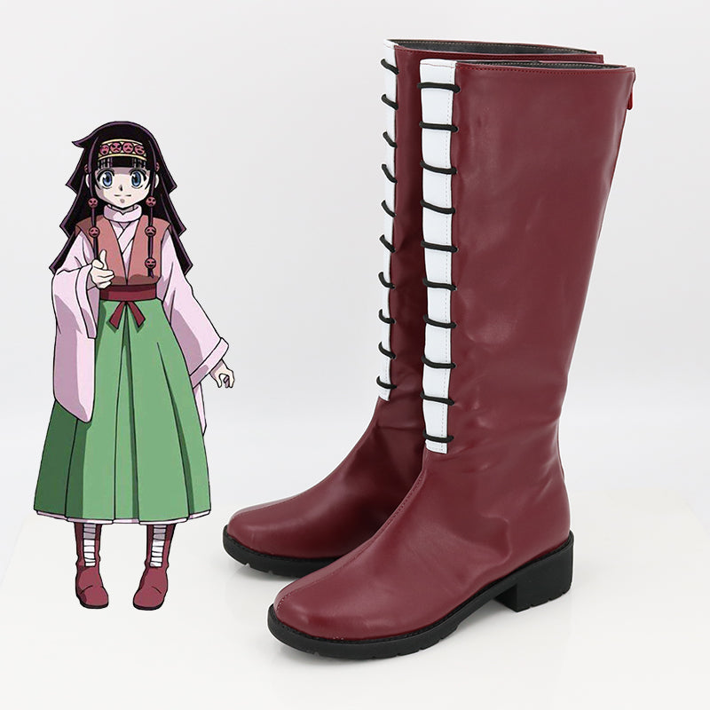Hunter X Hunter Alluka Zoldyck Red Shoes Cosplay Boots