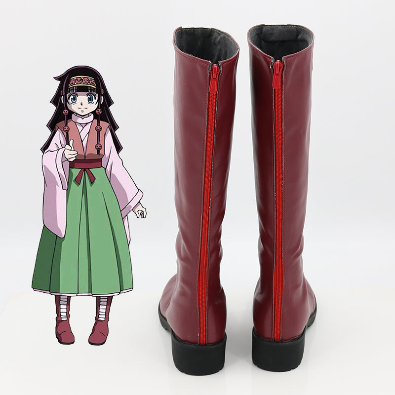 Hunter X Hunter Alluka Zoldyck Red Shoes Cosplay Boots