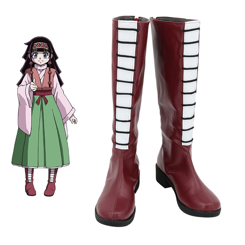 Hunter X Hunter Alluka Zoldyck Red Shoes Cosplay Boots