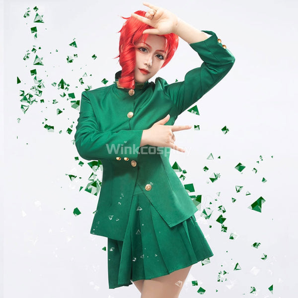 JoJo's Bizarre Adventure: Stardust Crusaders Female Noriaki Kakyoin Halloween Cosplay Costume