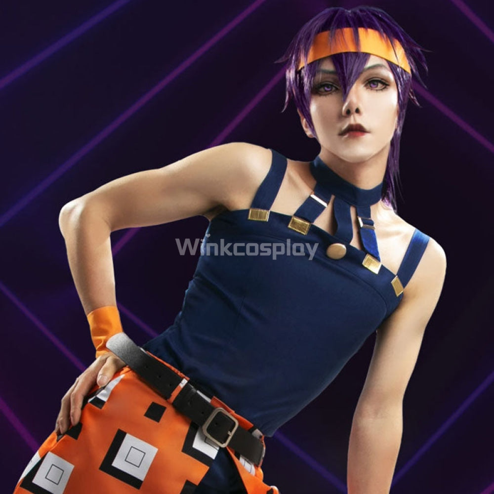 JoJo's Bizarre Adventure: Vento Aureo Golden Wind Narancia Ghirga Halloween Cosplay Costume