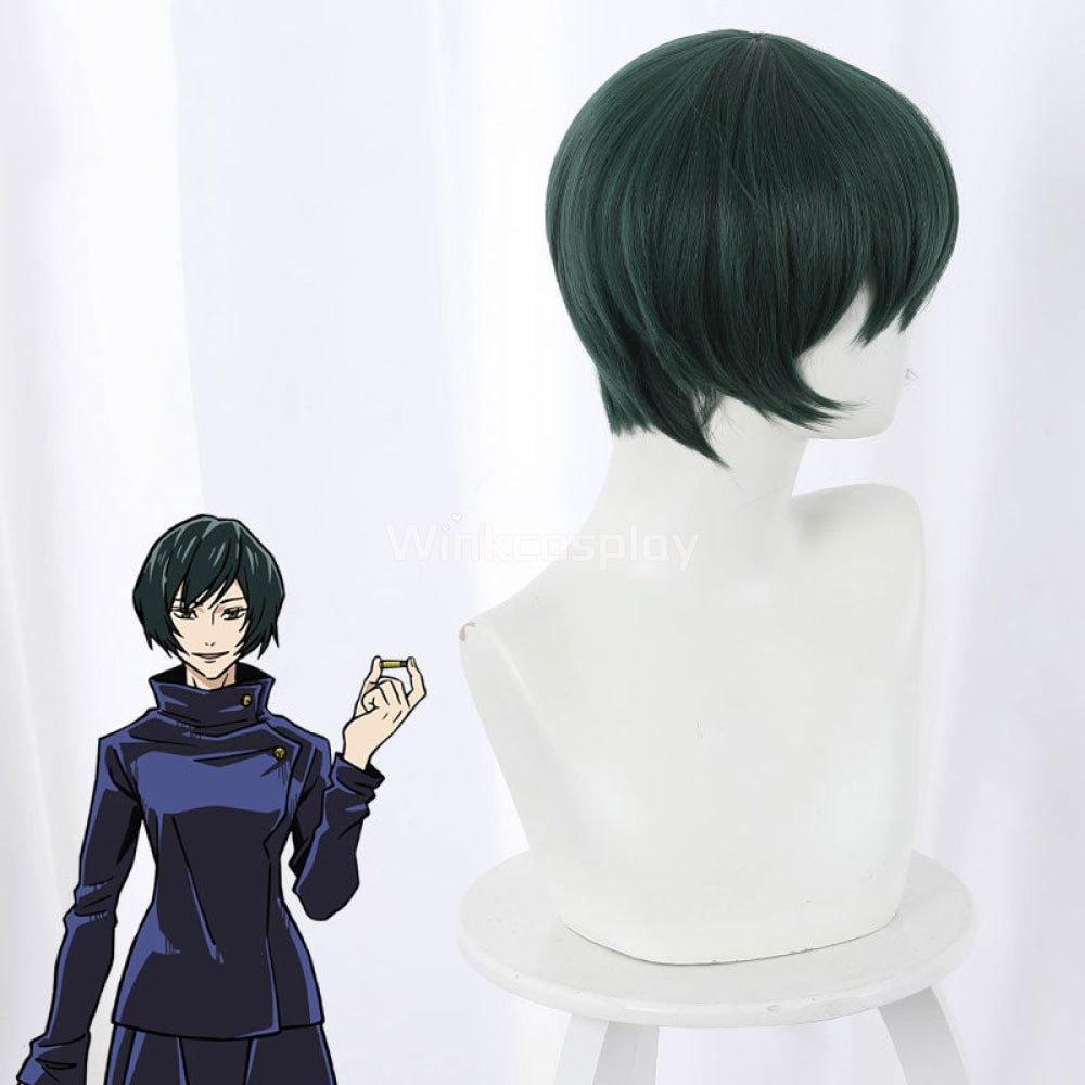 Jujutsu Kaisen Sorcery Fight Mai Zenin Green Cosplay Wig