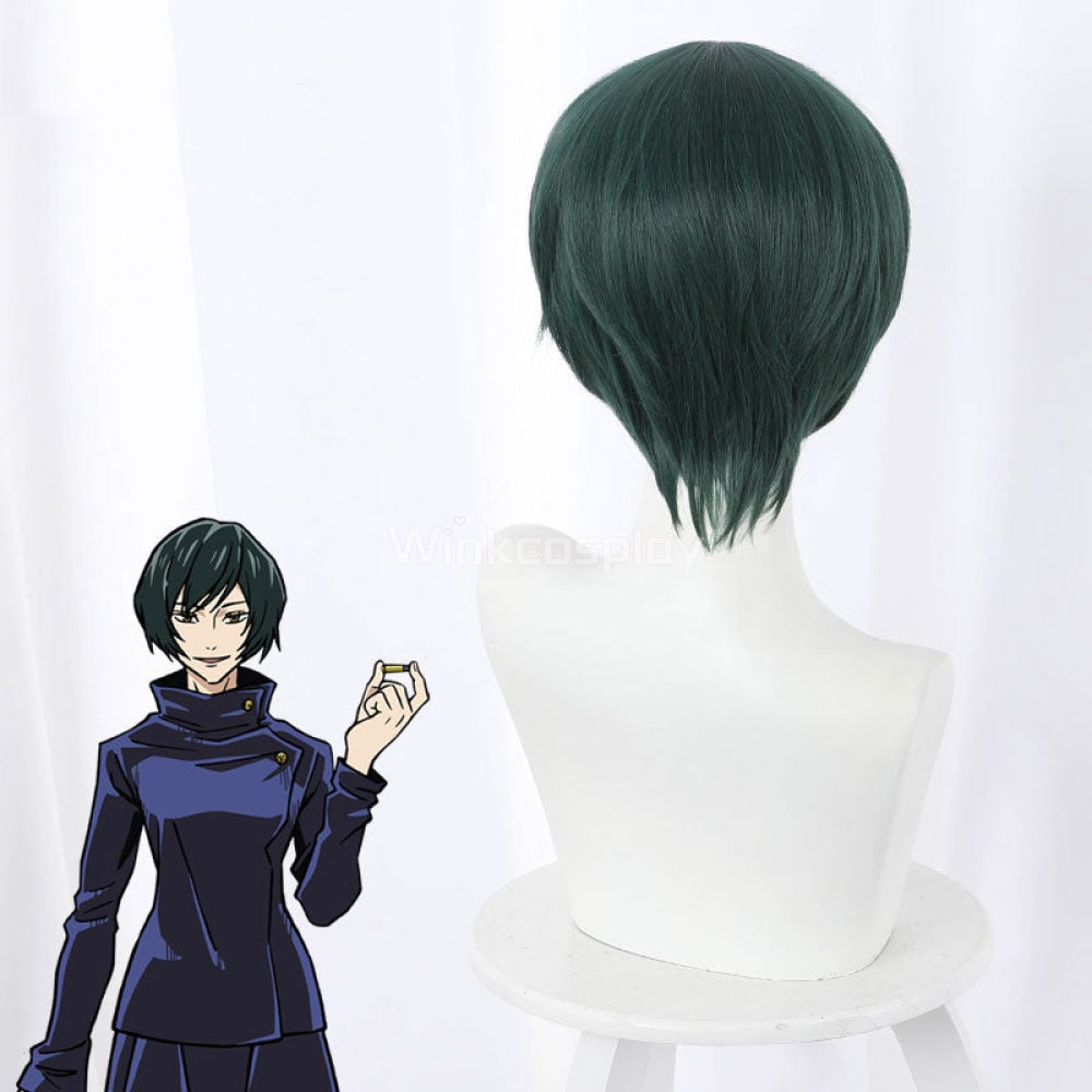 Jujutsu Kaisen Sorcery Fight Mai Zenin Green Cosplay Wig