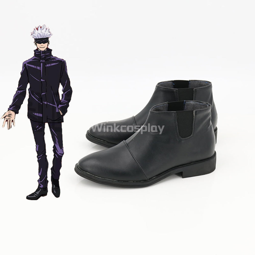 Jujutsu Kaisen Sorcery Fight Megumi Satoru Gojo Halloween Black Cosplay Shoes