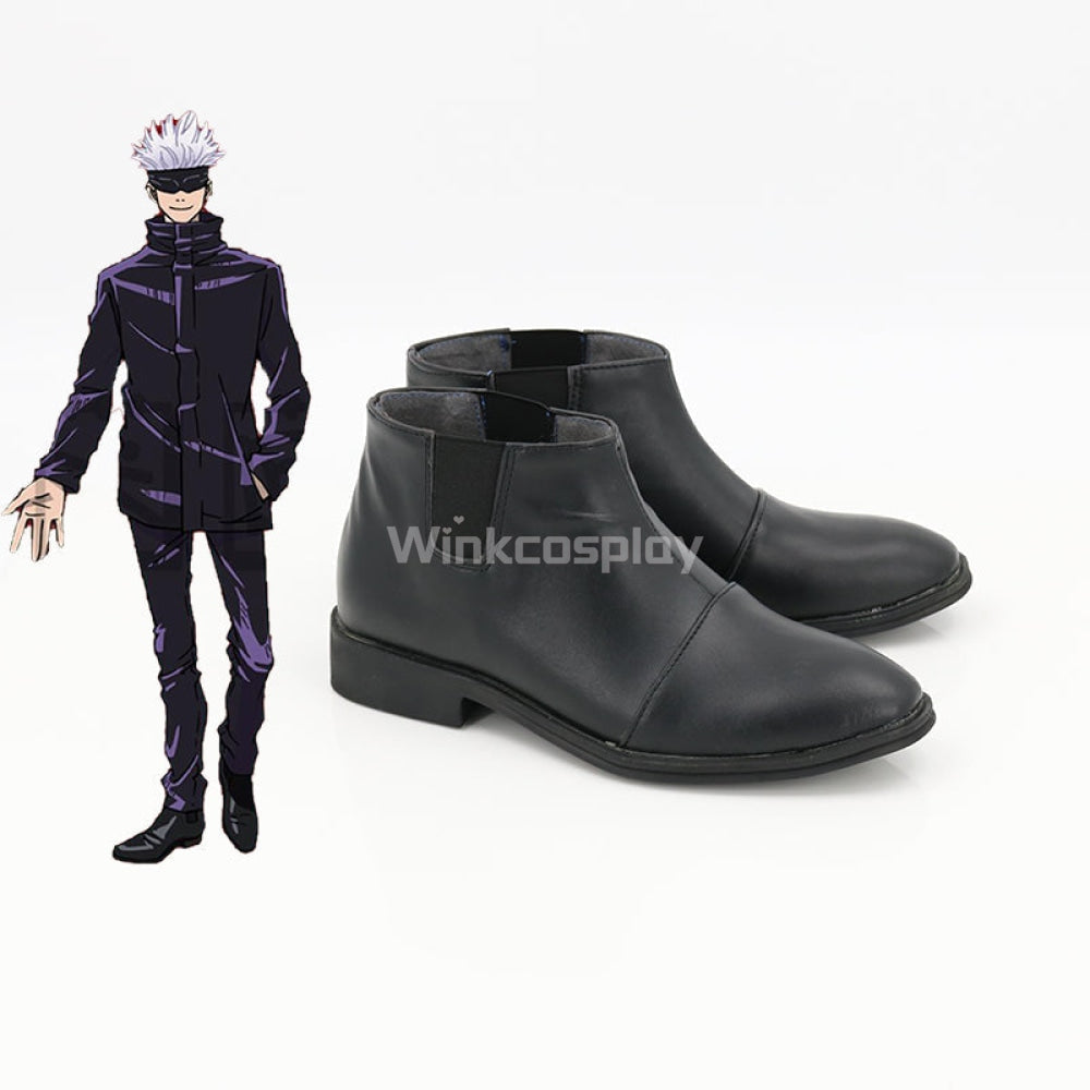 Jujutsu Kaisen Sorcery Fight Megumi Satoru Gojo Halloween Black Cosplay Shoes