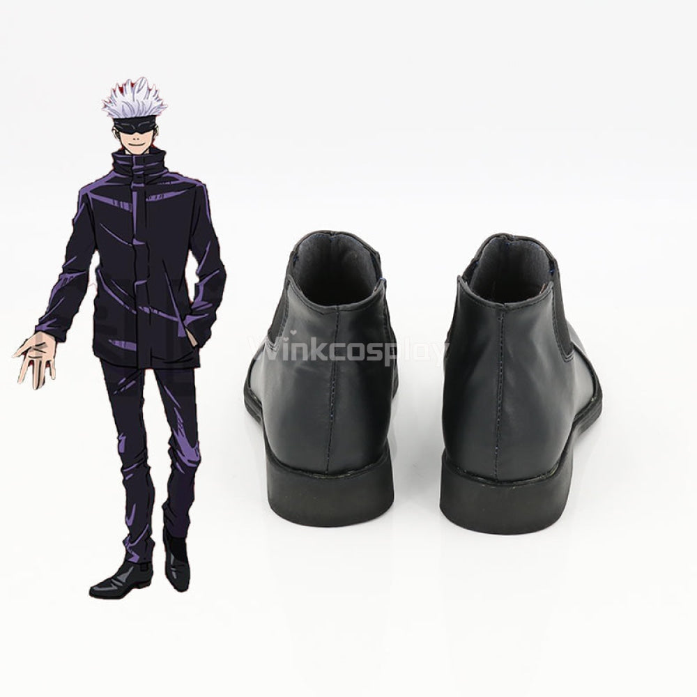 Jujutsu Kaisen Sorcery Fight Megumi Satoru Gojo Halloween Black Cosplay Shoes