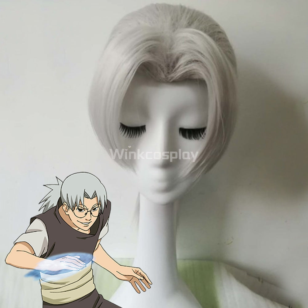 Kabuto Yakushi from Naruto Halloween Silver Cosplay Wig - Winkcosplay