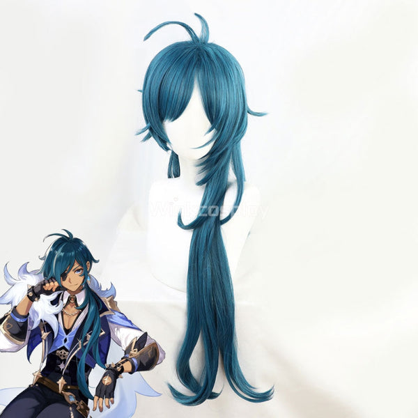 Kaeya from Genshin Impact Halloween Blue Cosplay Wig - Winkcosplay