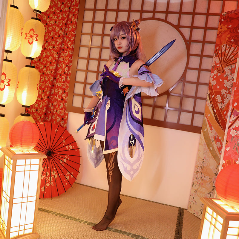 Keqing from Genshin Impact Halloween Cosplay Costume - Winkcosplay