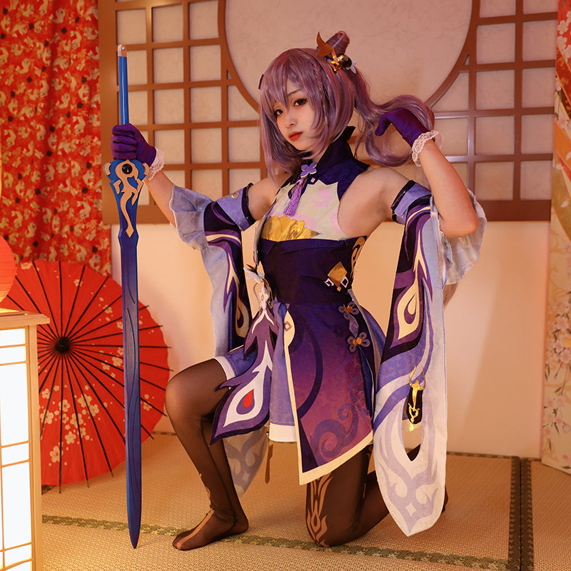 Keqing from Genshin Impact Halloween Cosplay Costume - Winkcosplay