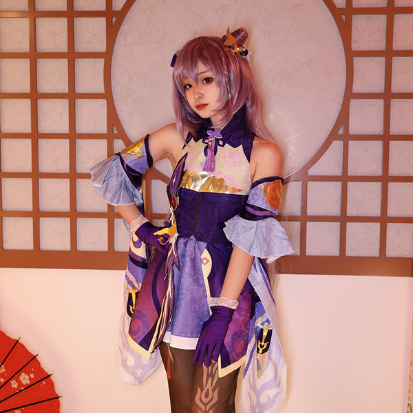 Keqing from Genshin Impact Halloween Cosplay Costume - Winkcosplay