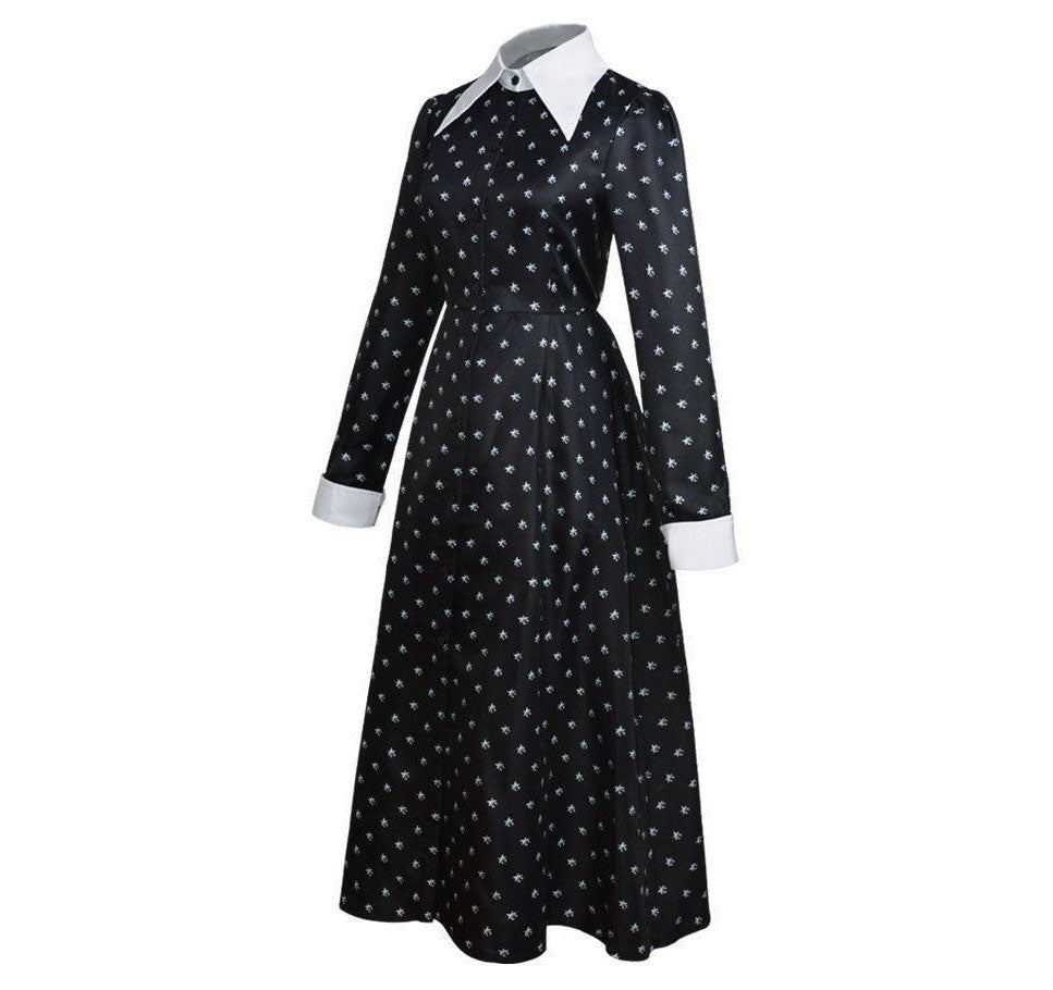 Kids Aldult Size Addams Family Wednesday Cosplay Costume