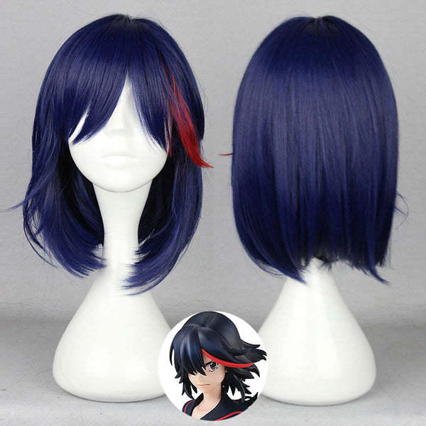 Kill La Kill Ryuko Matoi Blue Red Cosplay Wig