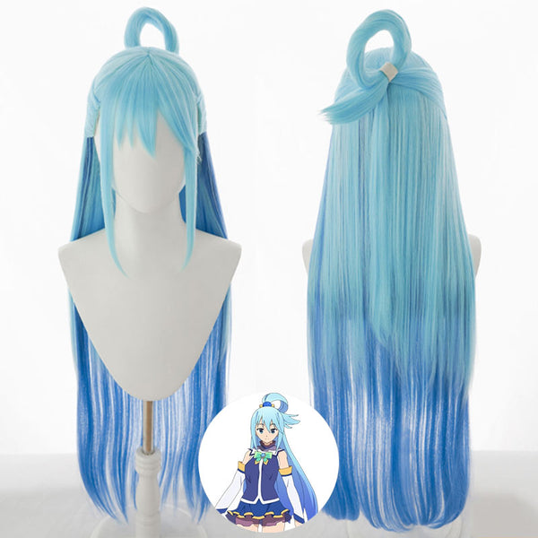 Konosuba: God's Blessing on This Wonderful World! Kono Subarashii Sekai ni Shukufuku wo! Aqua Blue Cosplay Wig