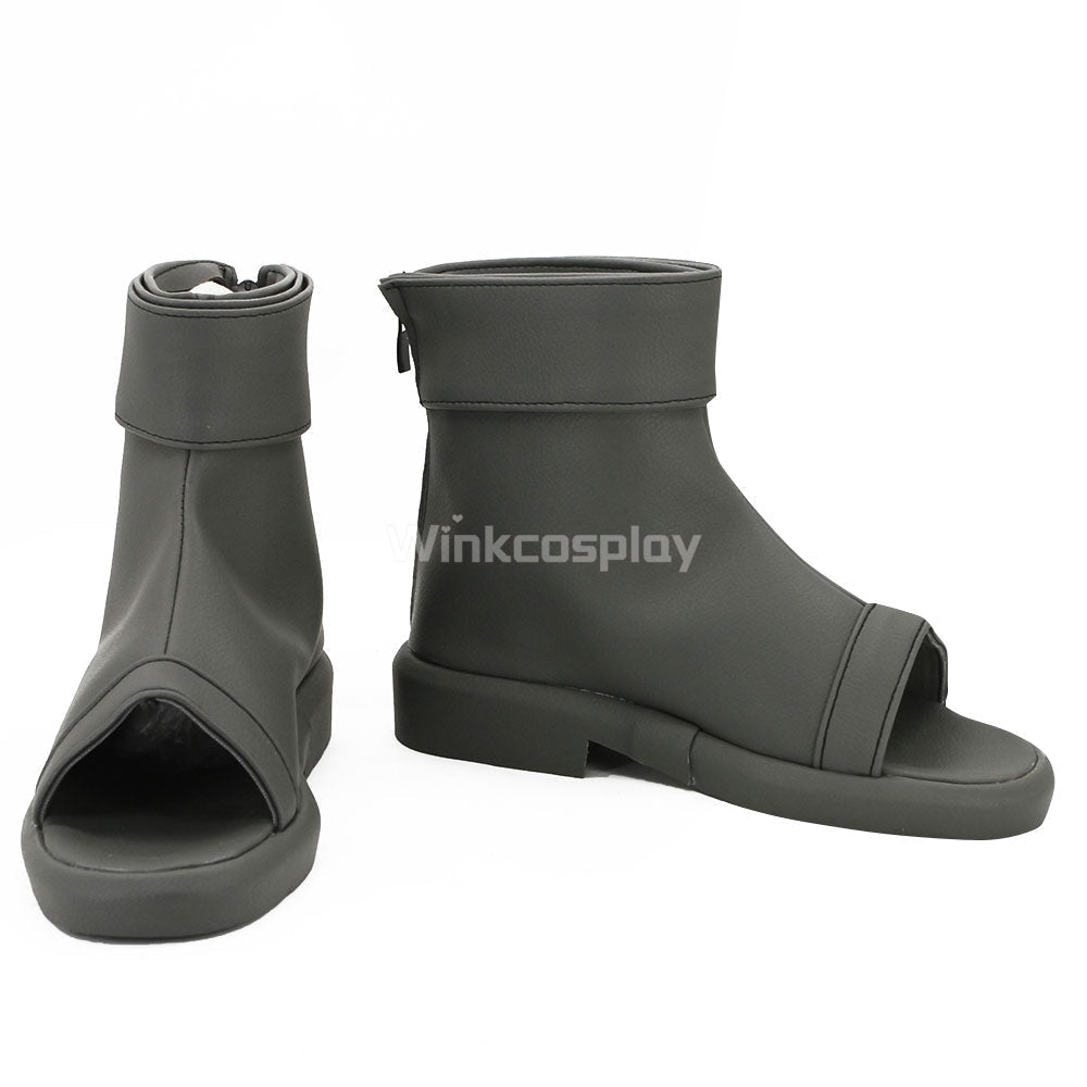 Kushina Uzumaki from Naruto Halloween Grey Cosplay Shoes