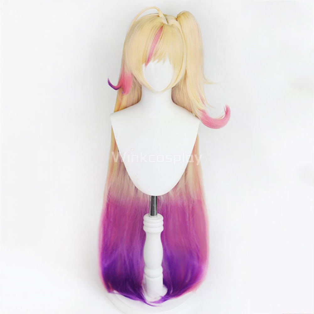 League Of Legends LOL Wild Rift Star Guardian Seraphine Golden Pink Purple Cosplay Wig