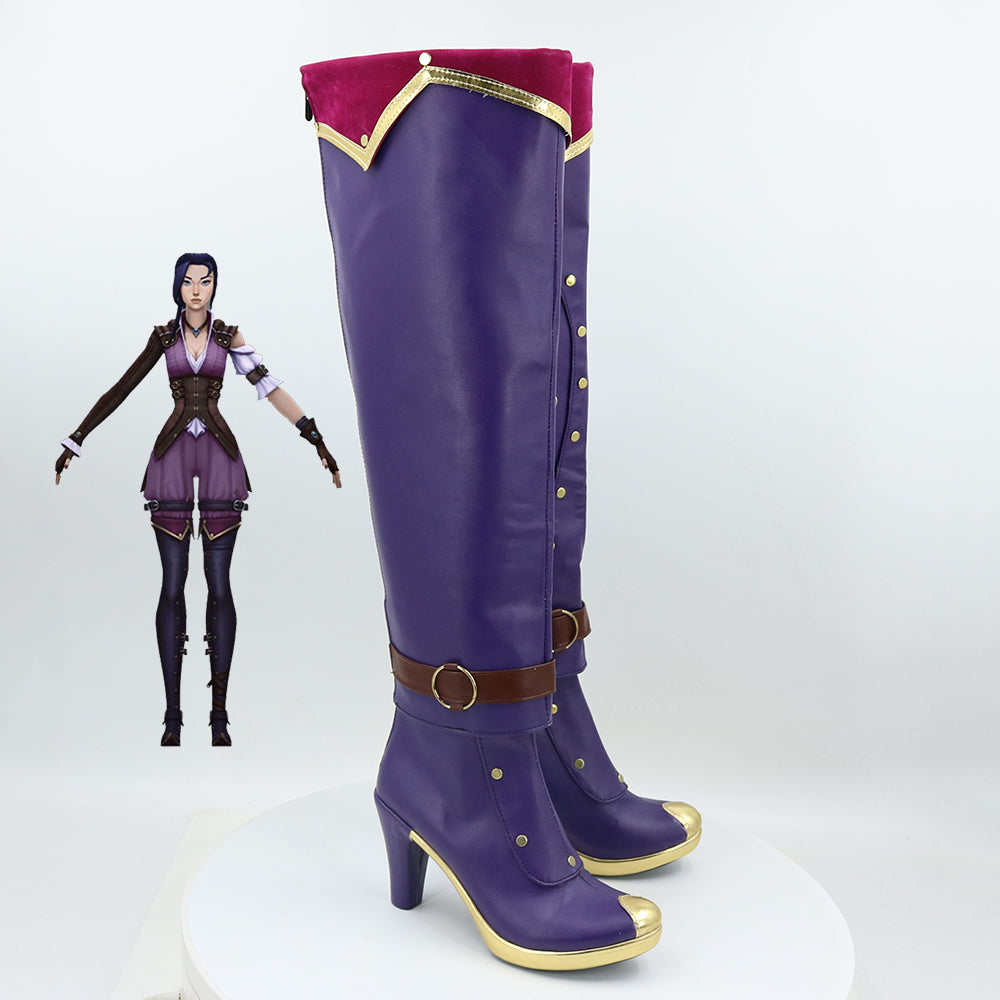 League of Legends Arcane Caitlyn Shoes Cosplay Boots