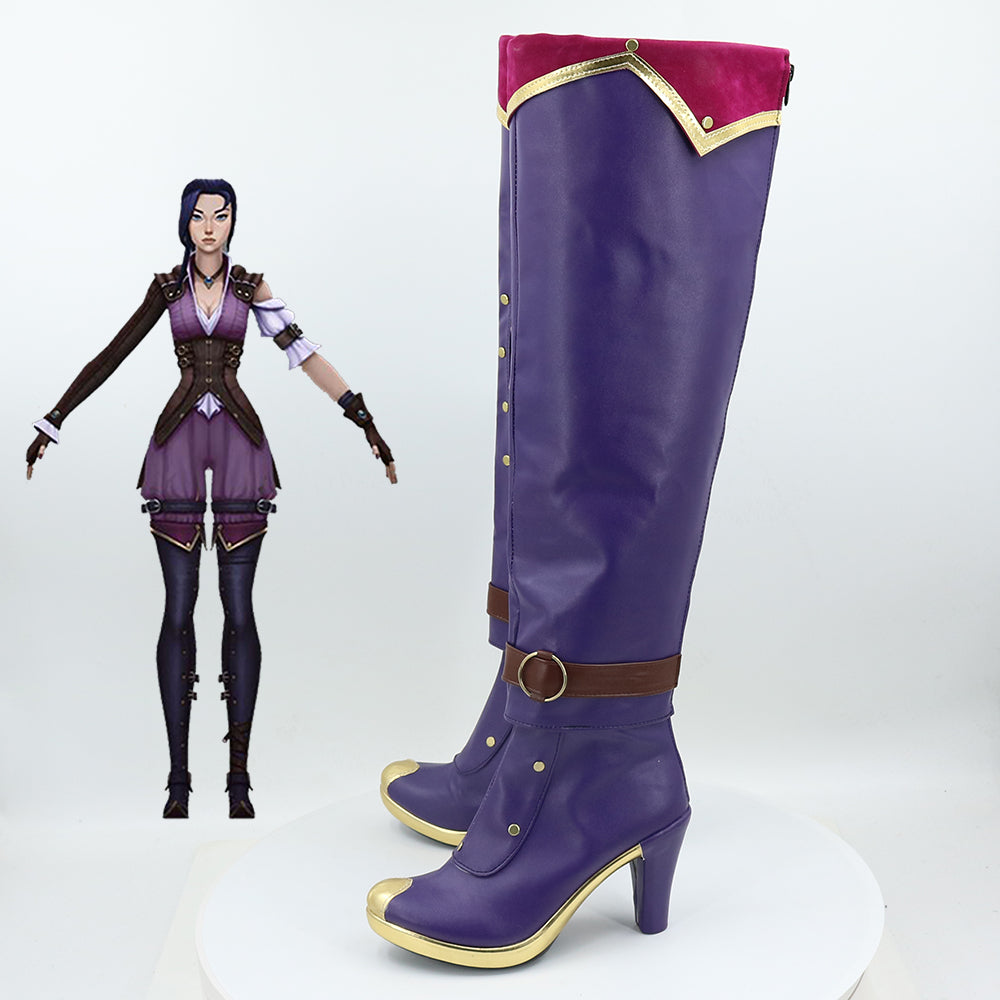 League of Legends Arcane Caitlyn Shoes Cosplay Boots