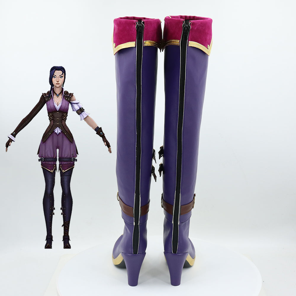 League of Legends Arcane Caitlyn Shoes Cosplay Boots