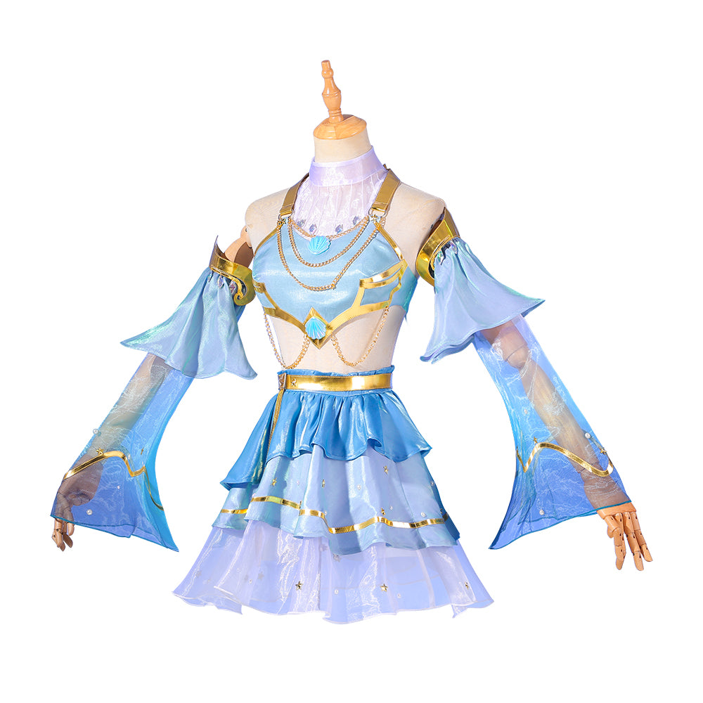 League of Legends LOL Prestige Ocean Song Seraphine Cosplay Costume