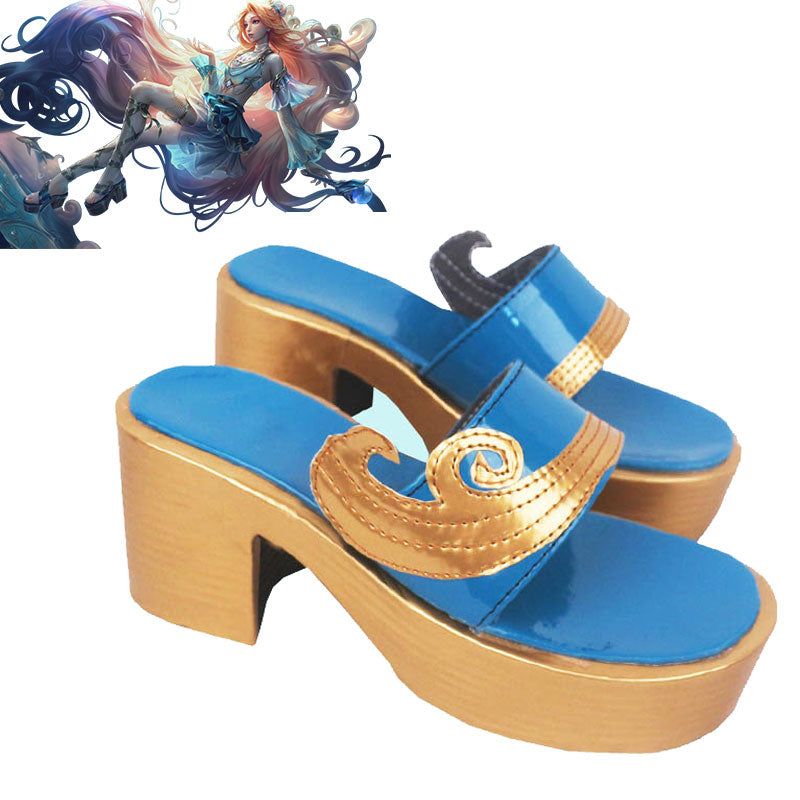 League of Legends LOL Prestige Ocean Song Seraphine Cosplay Shoes