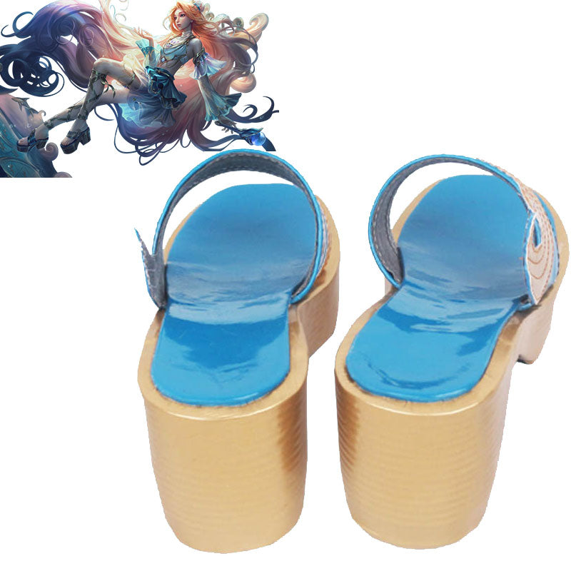 League of Legends LOL Prestige Ocean Song Seraphine Cosplay Shoes