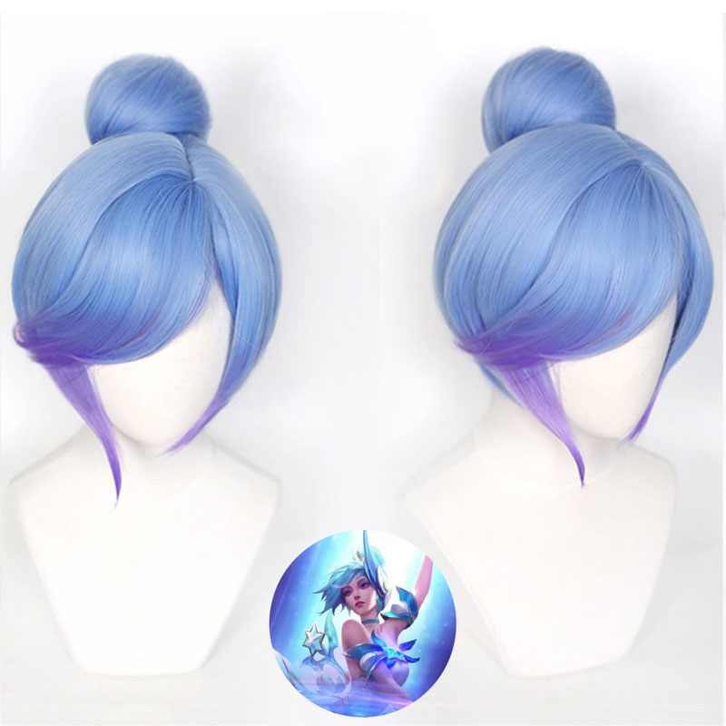 League of Legends LOL Star Guardian Orianna Blue Purple Cosplay Wig