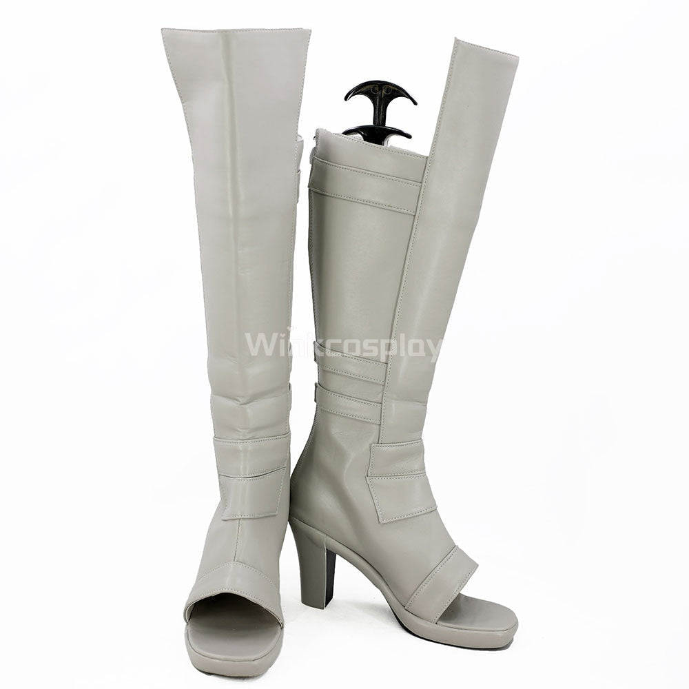 Mei Terumi from Naruto Halloween White Shoes Cosplay Boots