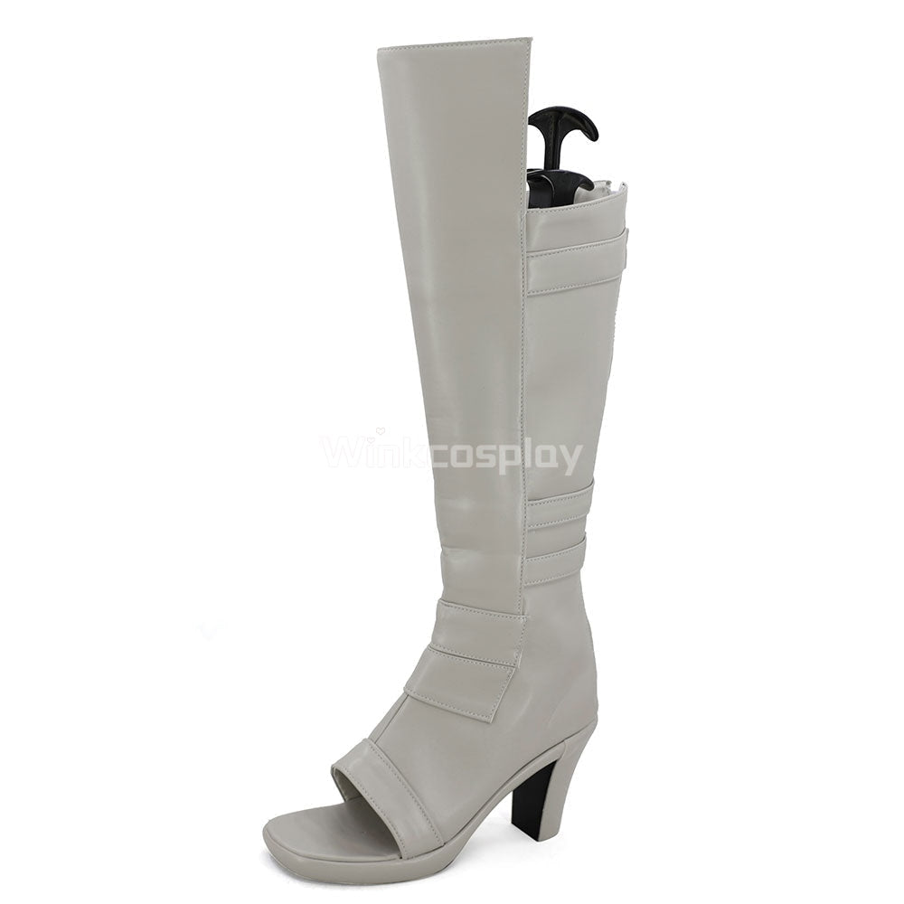 Mei Terumi from Naruto Halloween White Shoes Cosplay Boots