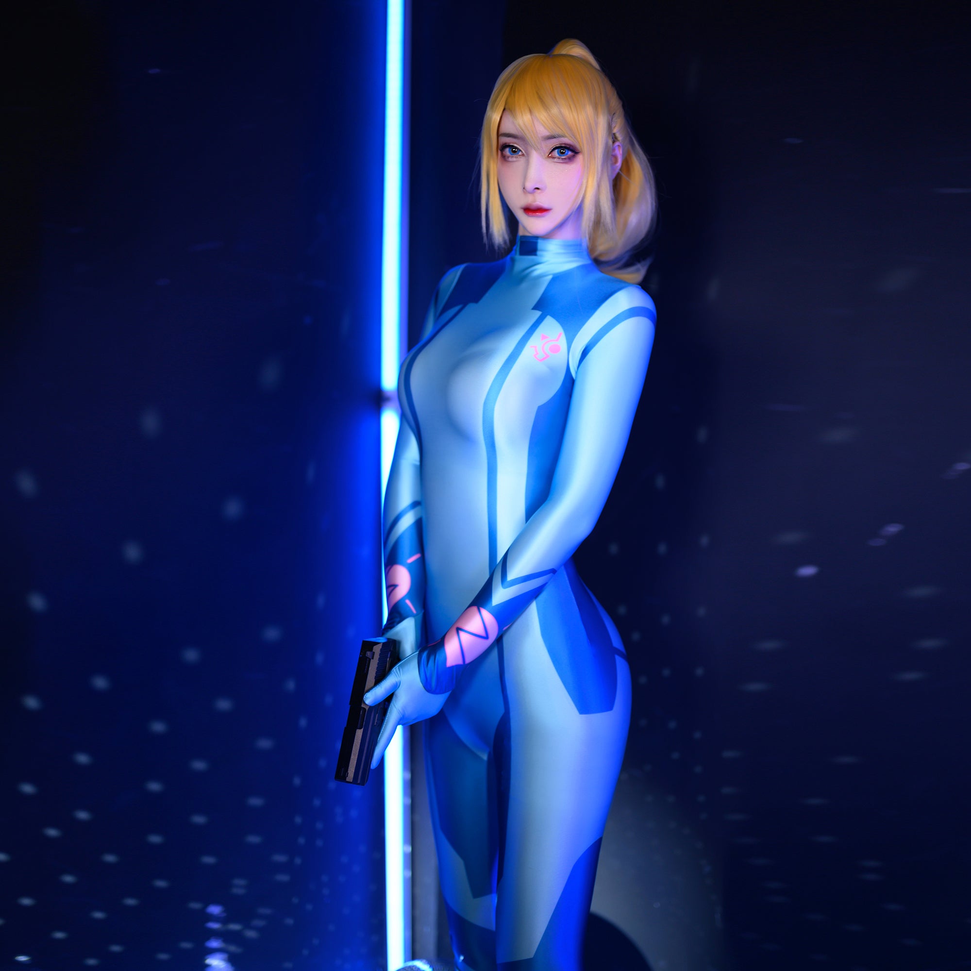 Metroid Samus Aran Zentais Jumpsuit Cosplay Costume